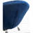 Back Chair, Velvet Upholstery, 360-Degree Swivel, Hydraulic Base, Blue, Chromed Metal, 28.14"W X 24"D 32"-38.25"H Swivel Chair In Soft Blue Velvet, Lift Rotation,-23548214