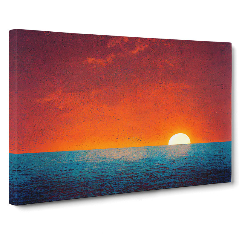 Mystical Ocean Sunset - Wrapped Canvas, 35cm H x 50cm W x 3cm D