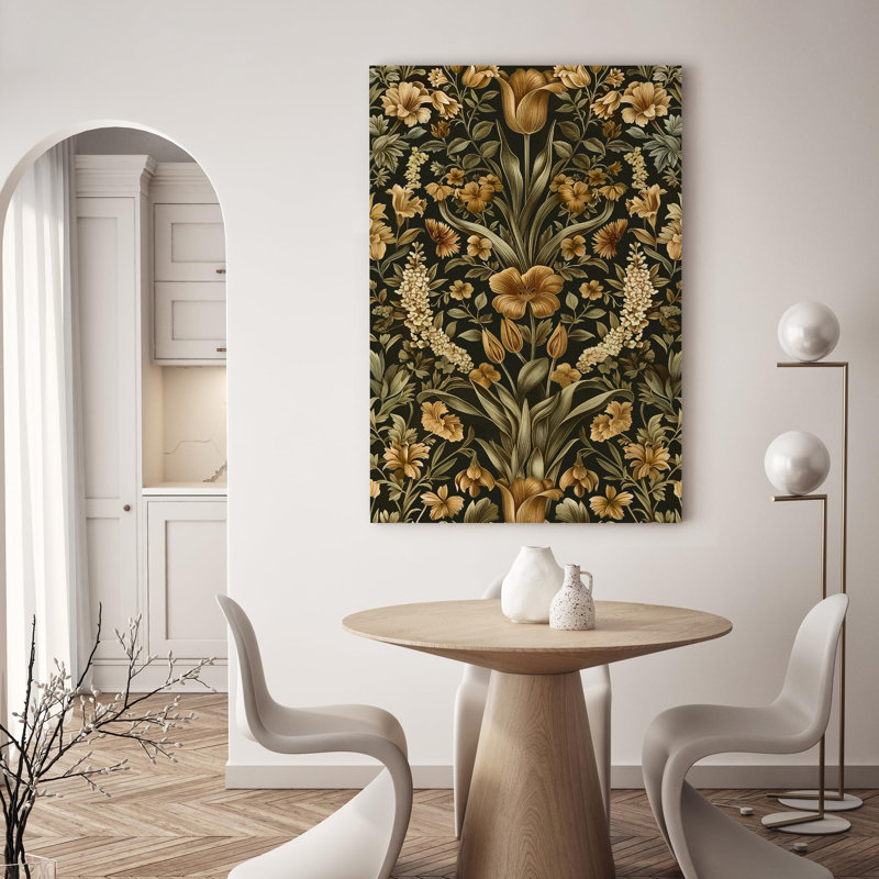 «Vibrant Wildflower Ornate», H 48 po x l 32 po, Toile tendue