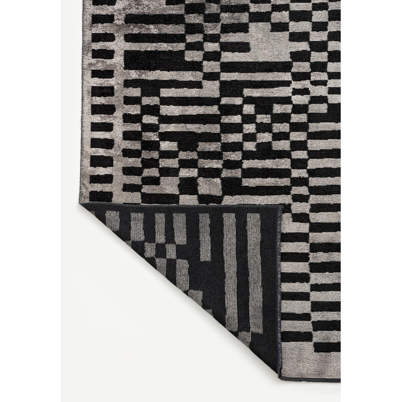 Rickiesha Geometric Hand Loom Indoor / Outdoor Area Rug, Rectangle 5'3" x 7'6"