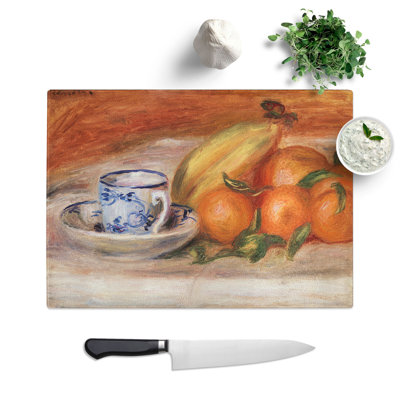 Still Life with Fruits Vol.2 by Pierre-Auguste Renoir Chopping Board