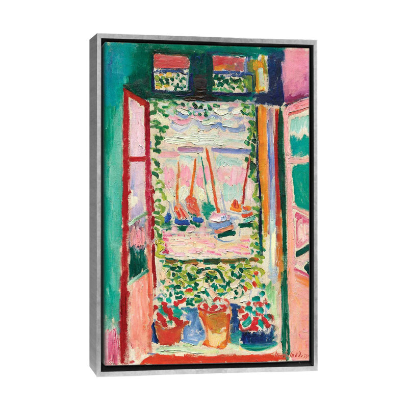 «Open Window at Collioure (1905)» par Henri Matisse - reproduction d'art, H 26 po x l 18 po x 1,5 po