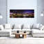Buildings at the waterfront lit up at night Sears Tower Lake Michigan Chicago Cook County Illinois USA 1 Piece Wrapped Canvas Panoramic Wall Art-1937225088
