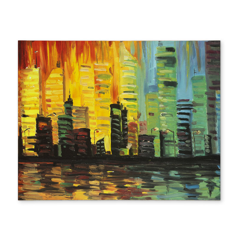 Napperon City avec tons de couleurs - décor de chambre à coucher moderne