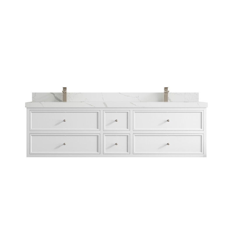 Meuble-lavabo double 72 po Roswell, Calacatta Laza