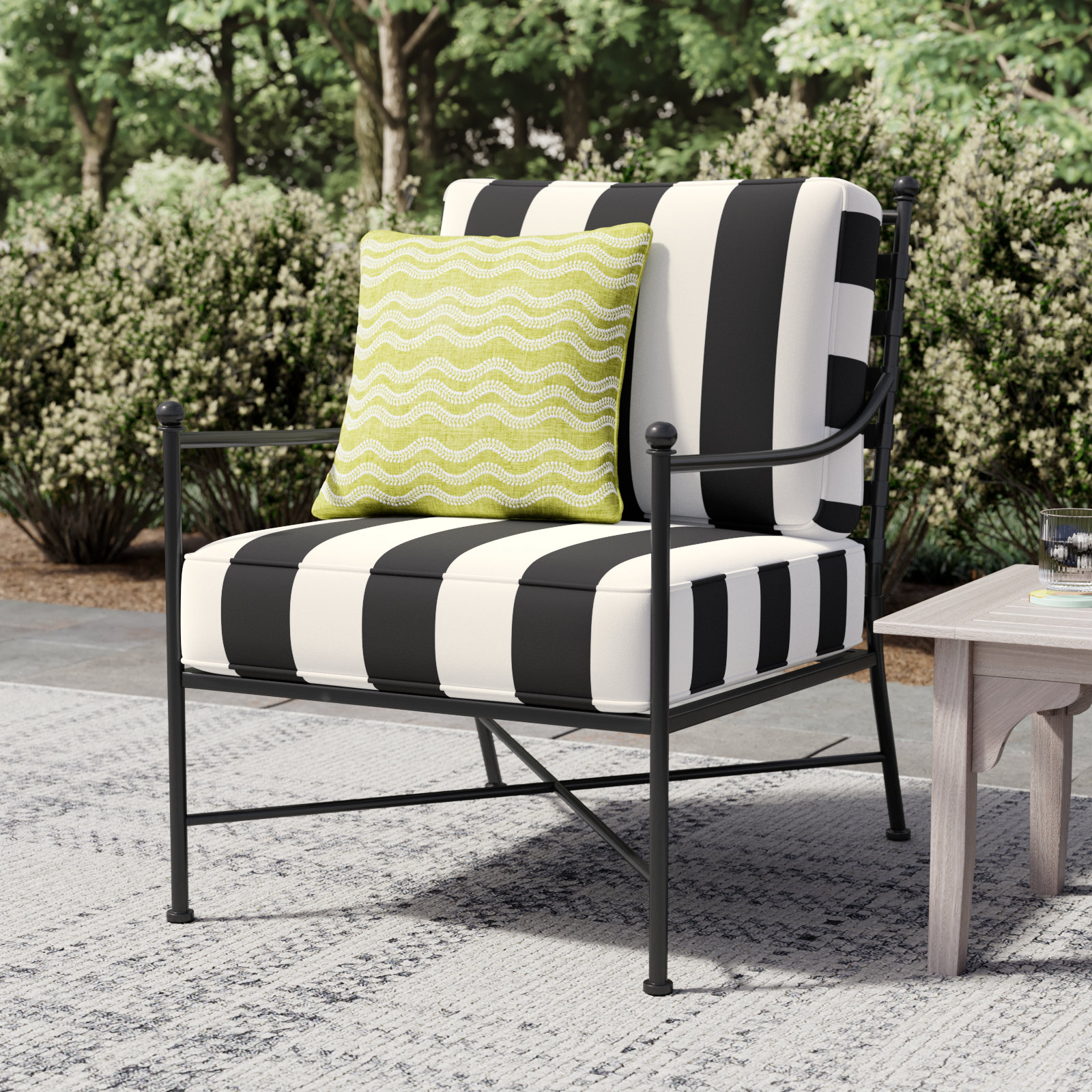 Lucier Sunbrella® Patio Lounge Chair, Cabana Classic Striped Sunbrella®