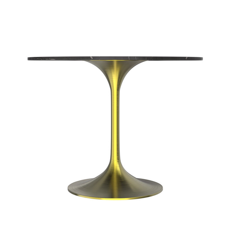Table de salle à manger Kostadinka, Noir, 29.34" H x 35.43" W x 35.43" D