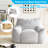 Comfy Large Bean Bag Sofa With Ottoman & Armrests For Adults-231550315