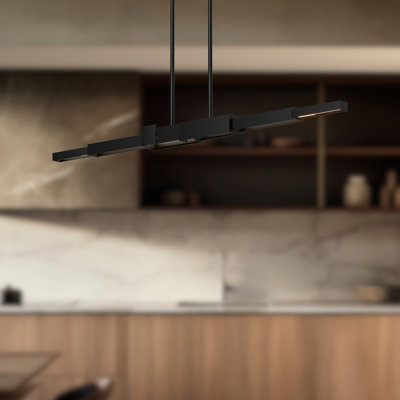 Luminaire suspendu linéaire moderne à 1 lumière pour îlot de cuisine Enzo