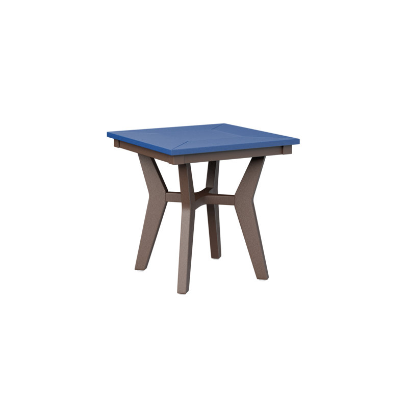 Table de bout berlinoise Berlin, Chocolat / Brun, Bleu pacifique