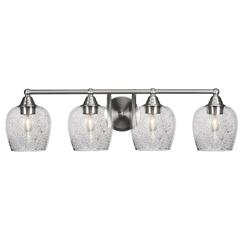 Michell 4-Light Bath Bar, Brushed Nickel