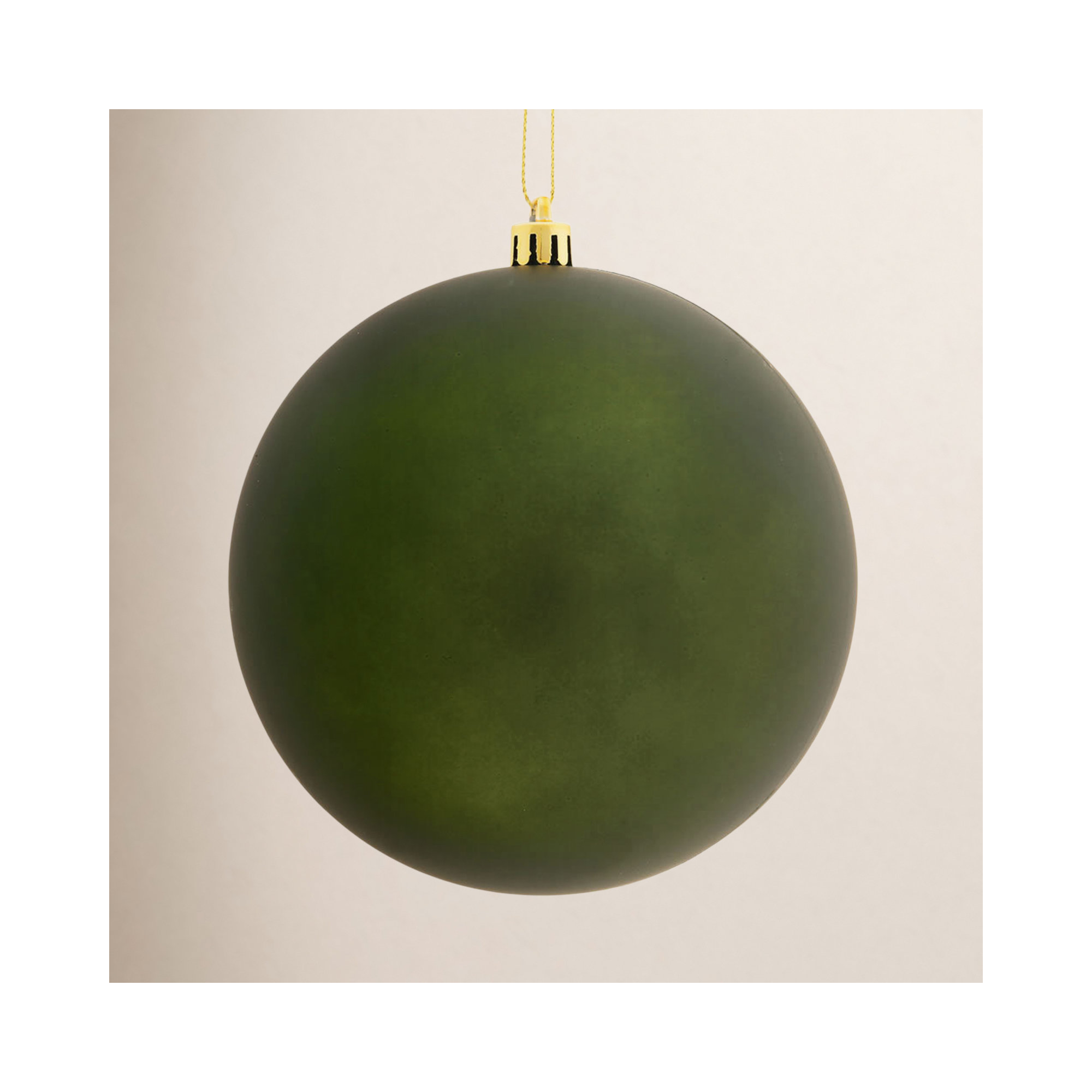 Holiday Solid Ball Ornament, Moss Green, 2.4" H x 2.4" W x 2.4" D