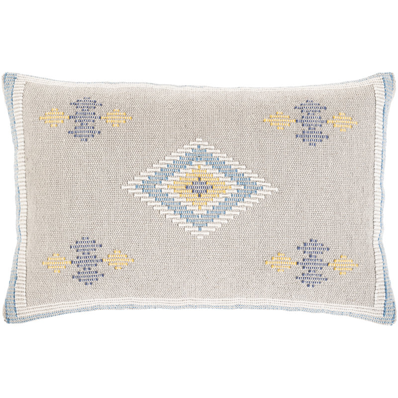  Cotton Geometric Lumbar Pillow Cover