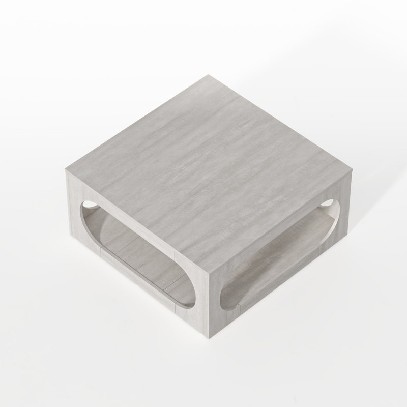 Inniss Square Coffee Table, Dusty Gray Oak