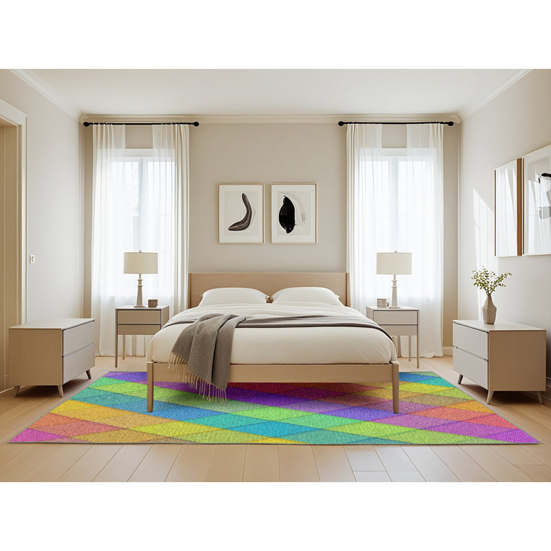 Rivero Geometric Indoor Rug, Rectangle 5' x 8'
