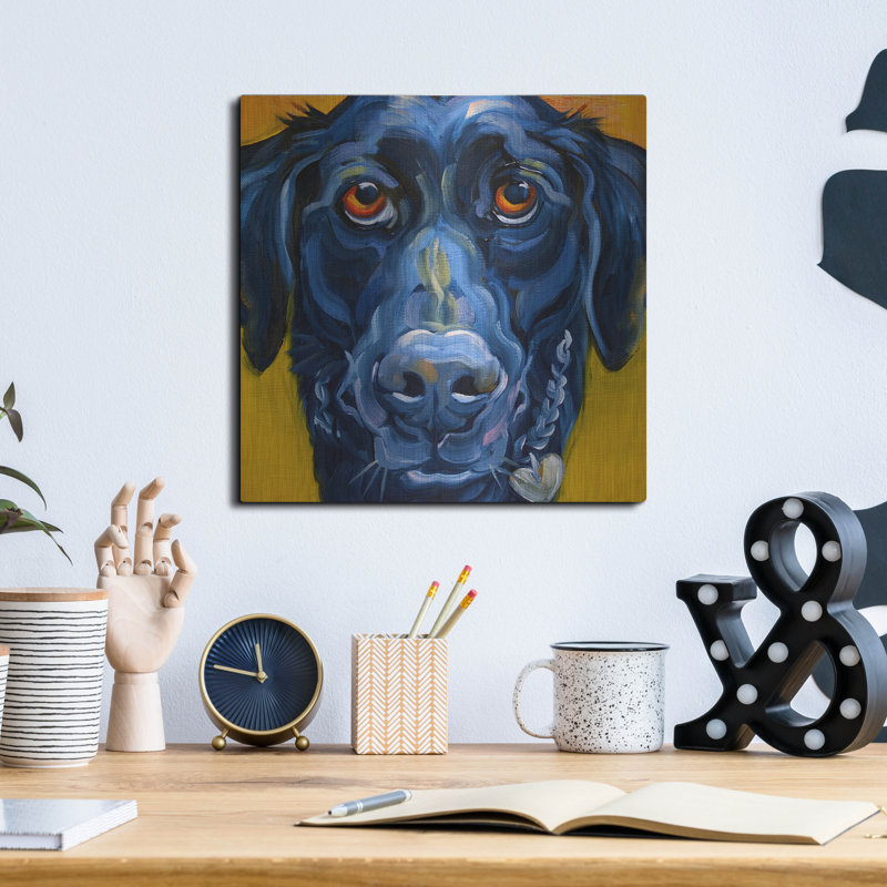 «Black Dog» par CR Townsend, H 12 po x l 12 po
