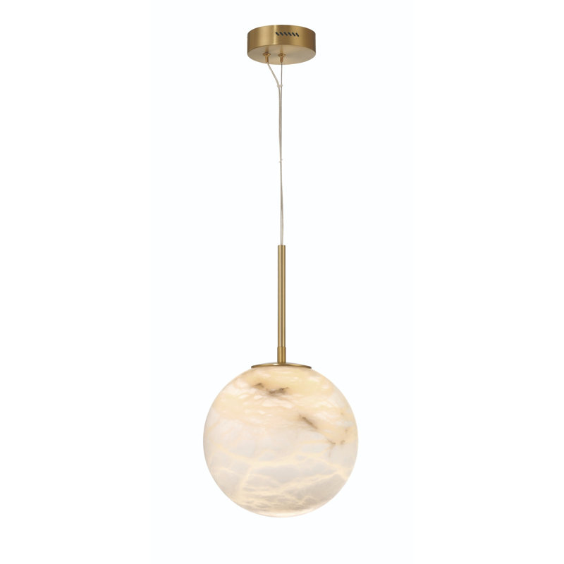 Kepler Alabaster LED Pendant in Gold 