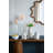 Round White Ceramic Vase with Gold Motif-1089238977