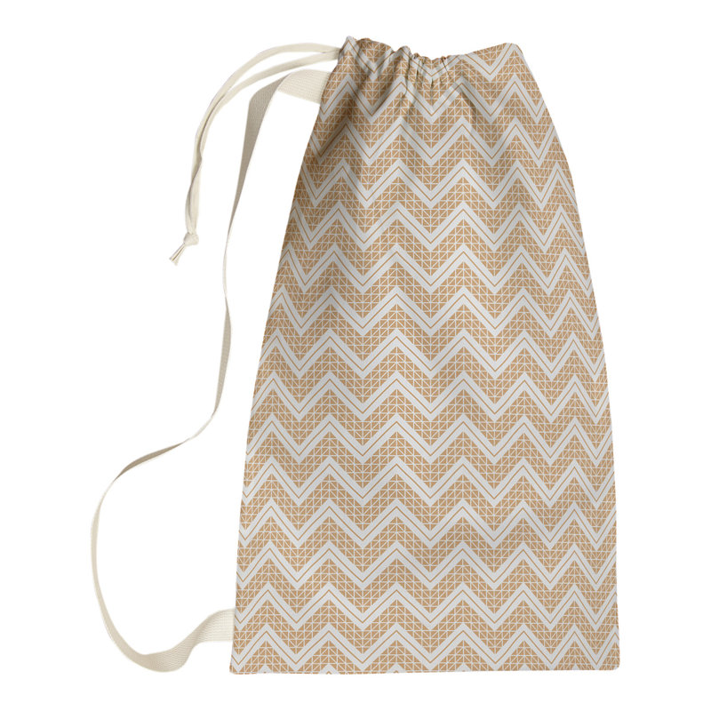 Sac à linge Stephenie, H 29 po x l 18 po x P 1,5 po, Orange / blanc