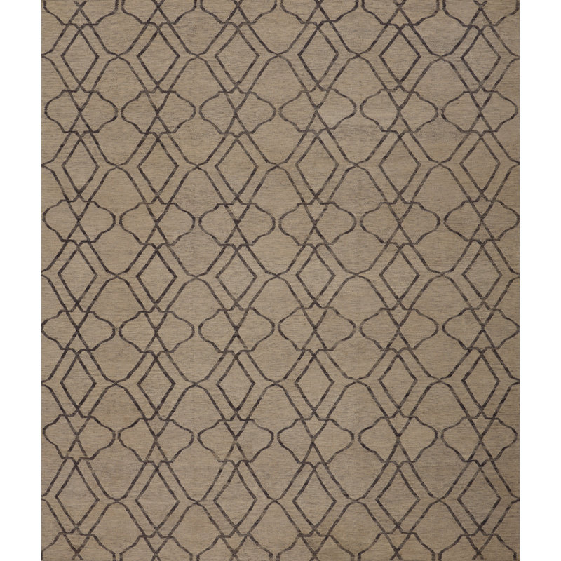 Geometric Area Rug in Brown