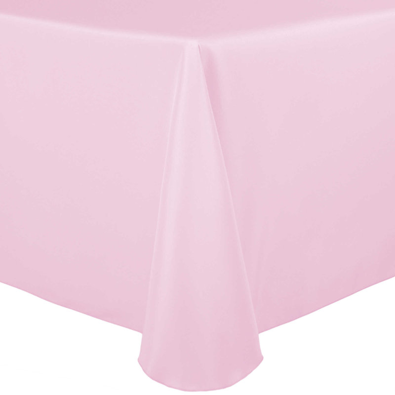 Solid Color Round Tablecloth, 1, 120" x 72", Ice Pink