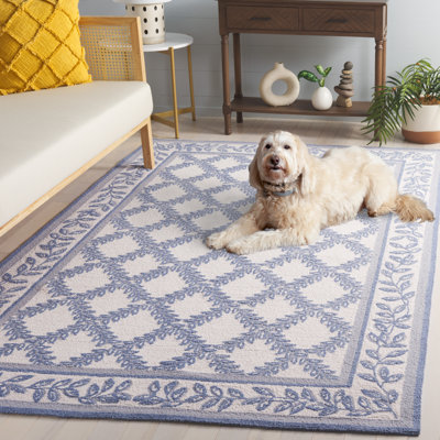 Roseta Hand Hooked Wool Pile Geometric Rug