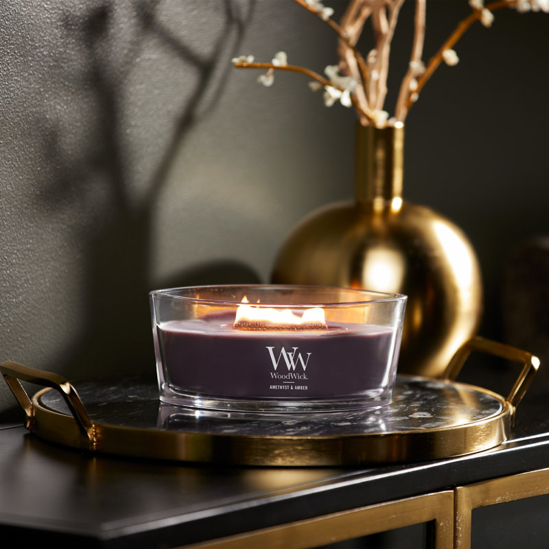 WoodWick® Cinnamon Chai Ellipse Candle, Medium Purple