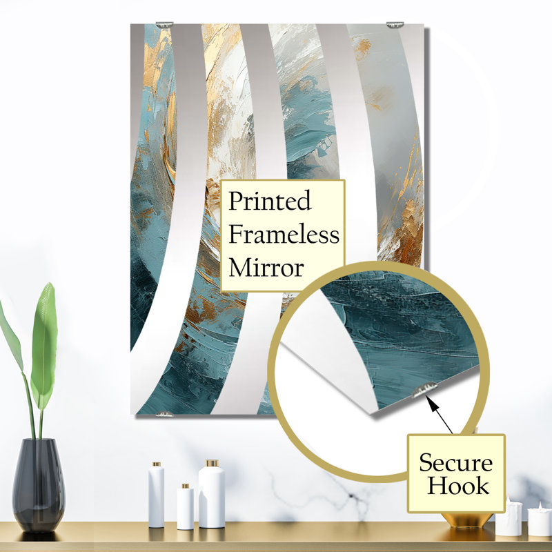 Fawaz - Miroirs muraux à spirales abstraites MIR137929, 32 po x 24 po