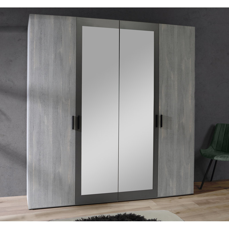 Emely 4 Door Manufactured Wood Wardrobe