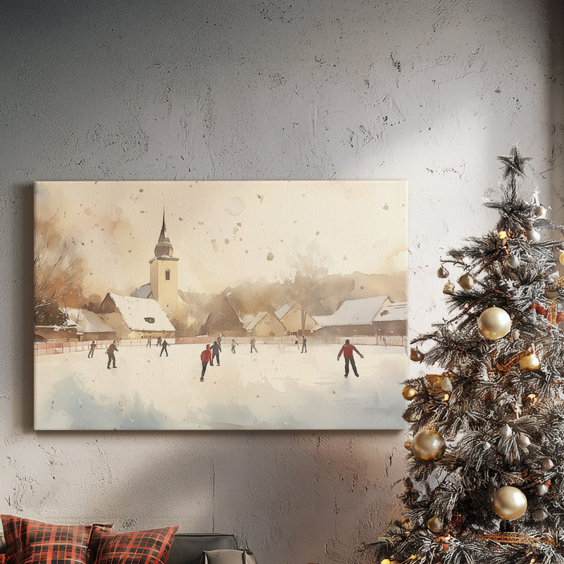 Eve of Golden Yule - Toile tendue avec châssis de qualité supérieure, H 60 po x l 40 po