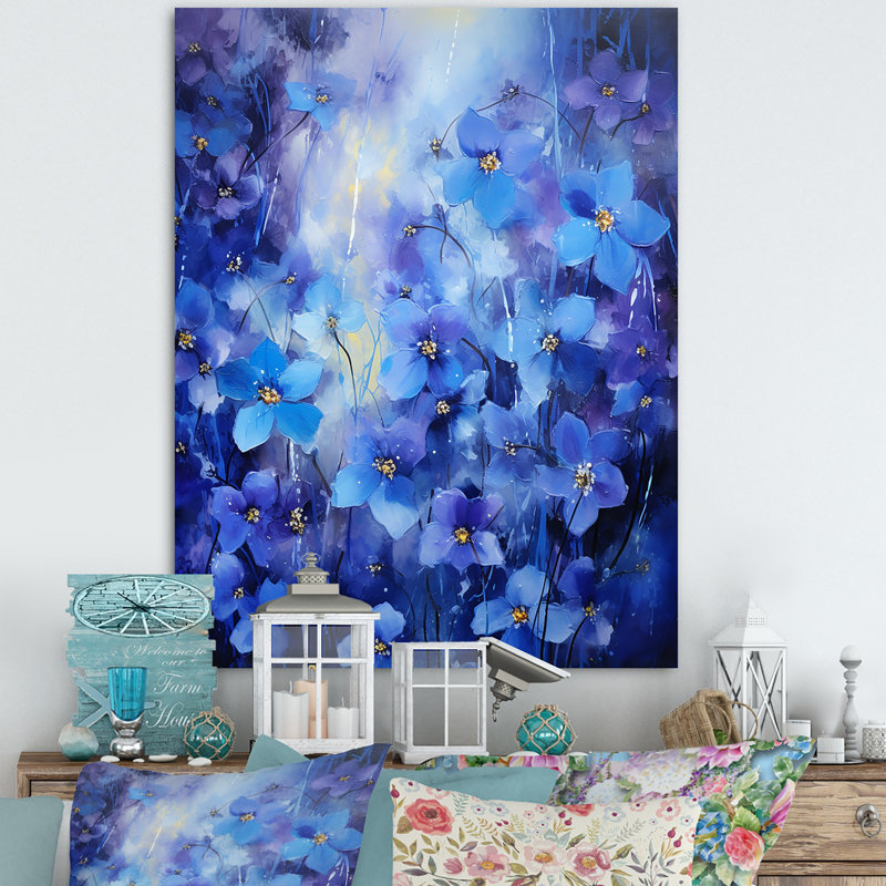 «Violets Verse», reproduction sur toile, H 40 po x l 30 po x P 1,5 po, Toile tendue