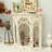Beige Manufactured Wood Freestanding Fireplace