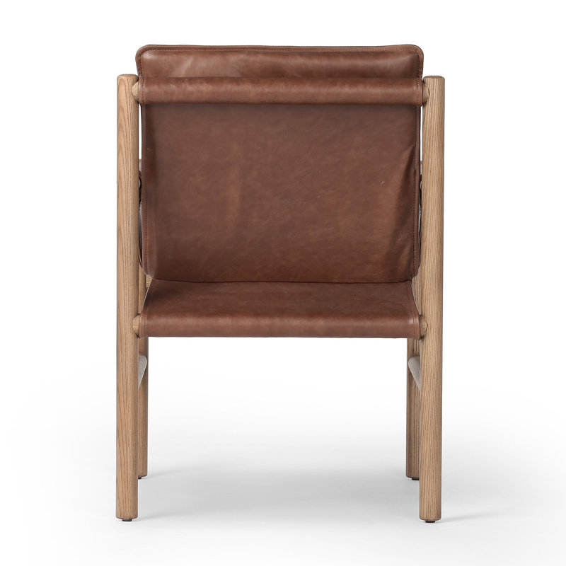 Kellis Leather Upholstered Arm Chair