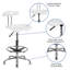 Vibrant Chrome Drafting Stool with Tractor Seat-950771706
