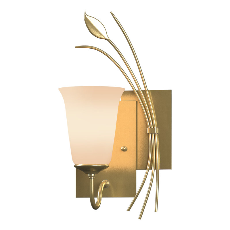 Leaf 1 - Light Dimmable Armed Sconce, Modern Brass, Right