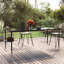  Table de salle à manger de patio en acier trempé noir 78,7 po x 39,4 po x 29,1 po
