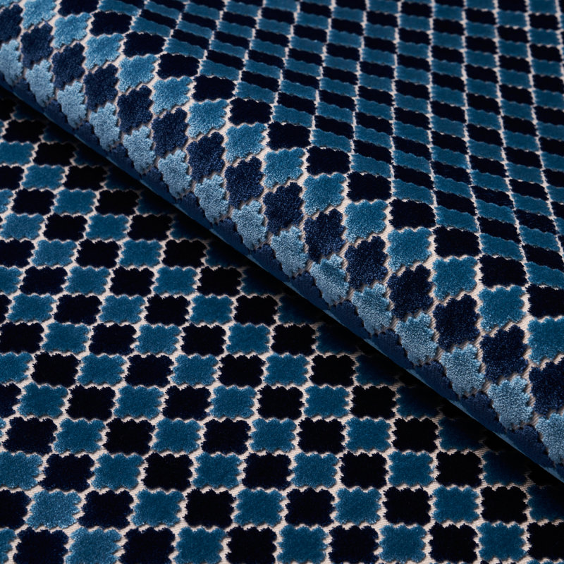 Marrakesh Velvet Fabric, Indigo