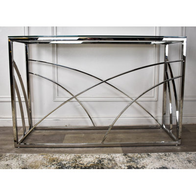 Ashlund 120cm Glass Top Console Table