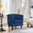 Barrel-Shaped Upholstered Velvet Chair-202871944