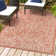 Massimo Bohemian Medallion Textured Weave Red/Taupe Indoor/Outdoor Rug