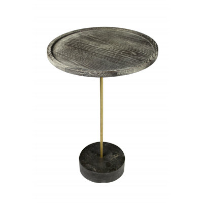 Solid Wood Floor Shelf End Table