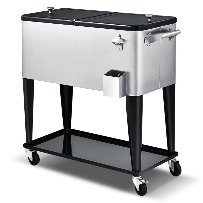 Arsi 76 L Wheeled Serving Station /Cart, Black