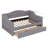Daybed With two storage drawers And LED, Upholstered Linen Day Bed Frame With Tufted Button Backrest-909913601-909913602