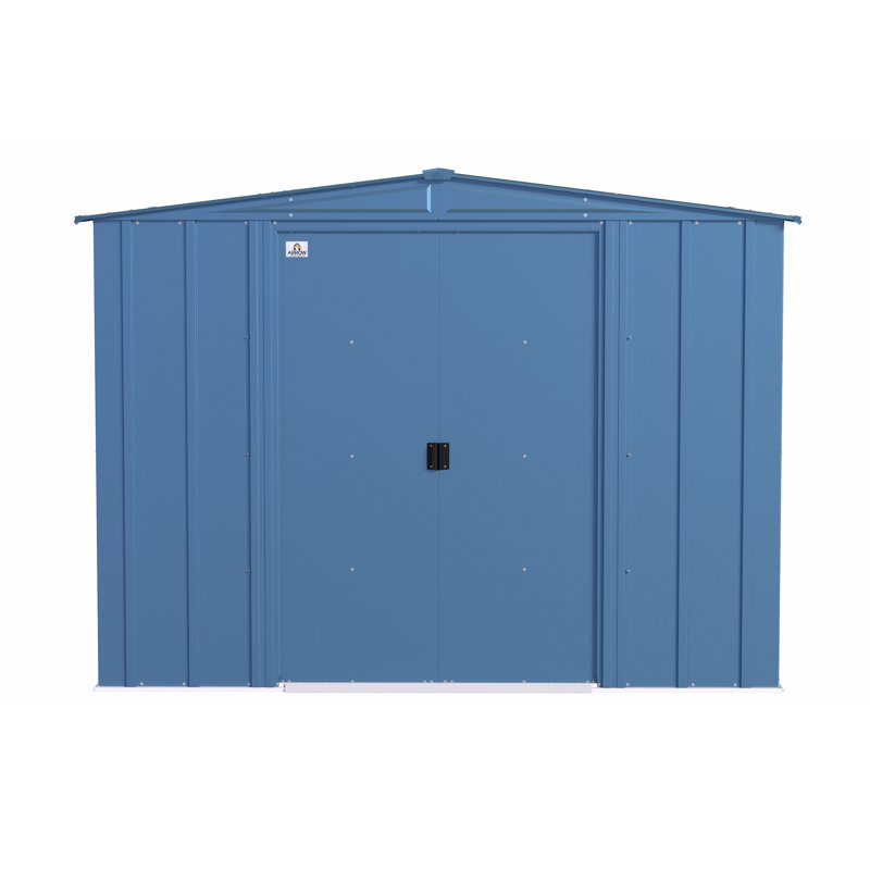 Arrow Classic Steel Storage Shed, Blue, 8 ft. W x 8 ft. D