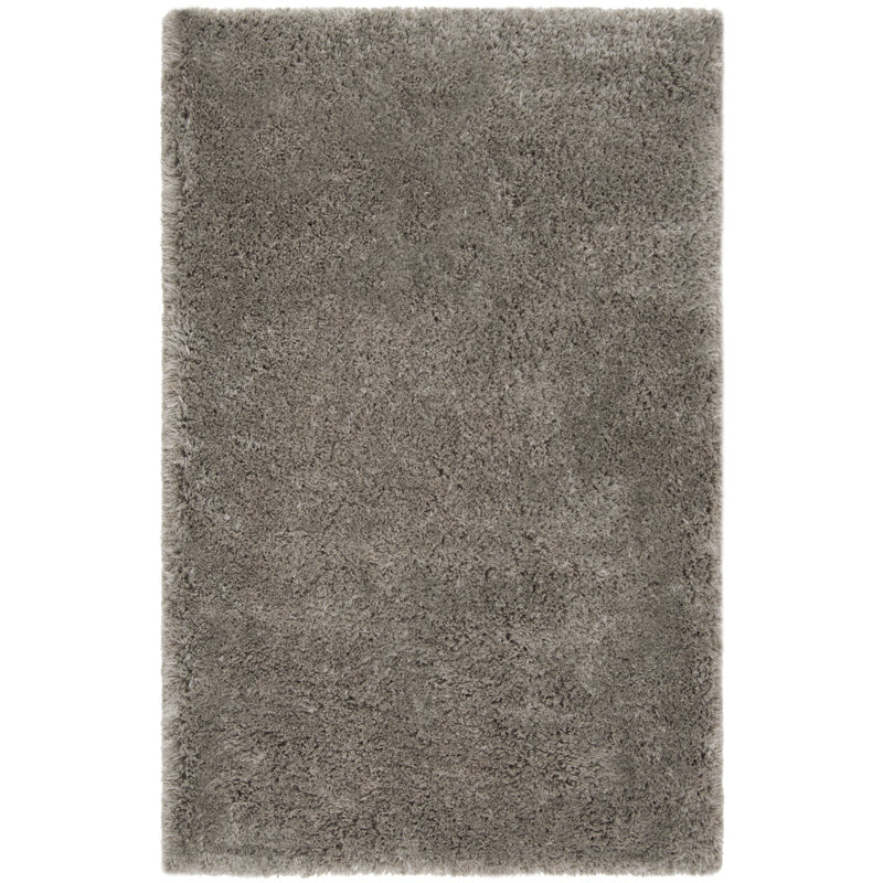 Arshika Shag Hand Tufted Performance Solid Color Rug, Rectangle 3' x 5'