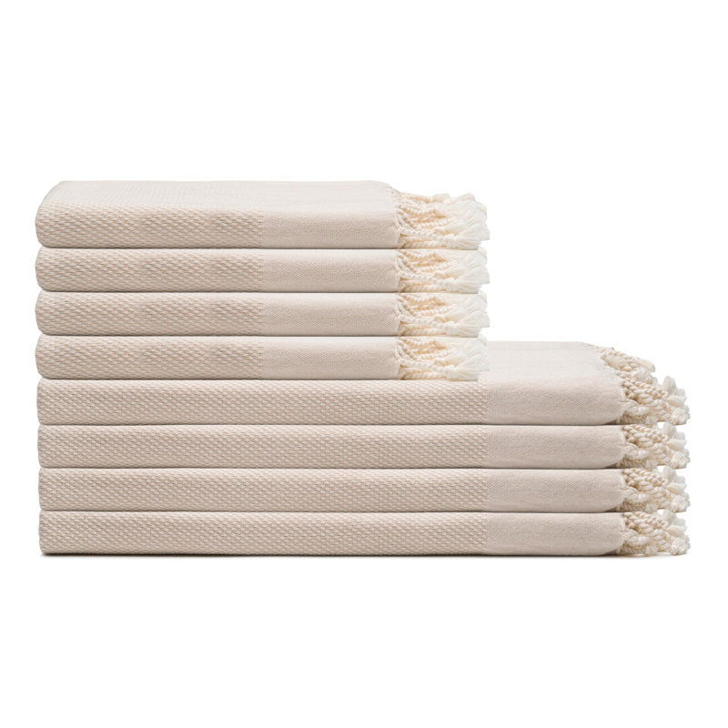 Ensemble de serviettes en coton Whisper, Tanné