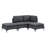 Linen Upholstered Modular Sectional With Metal Legs-201946791