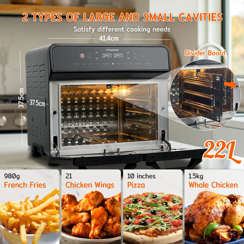 HYSapientia 22L Dual Zone Air Fryer Oven