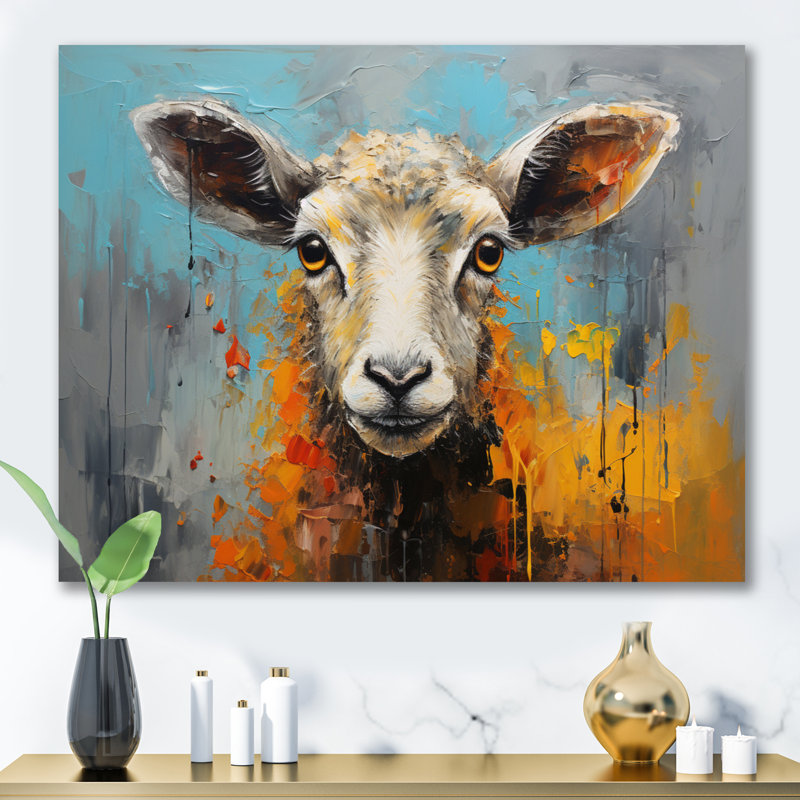 «Teal Palette Knife Knife», reproduction d'art sur toile, H 16 po x l 32 po, Toile tendue
