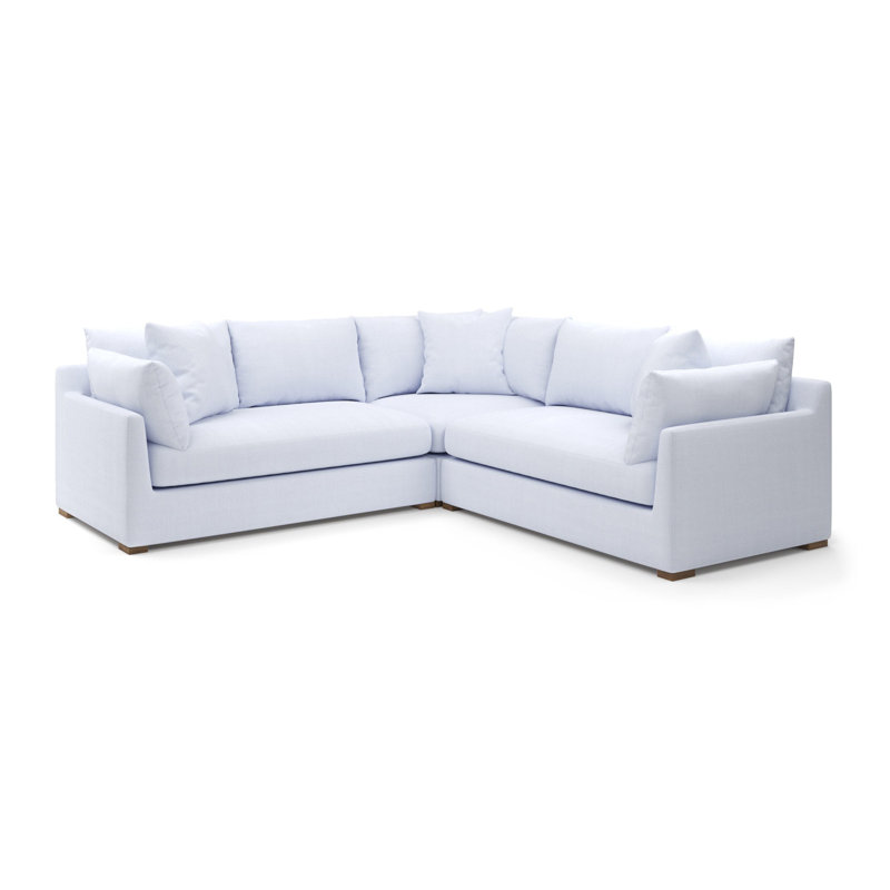 Canapé modulaire Ojai L, Mélange de polyester blanc